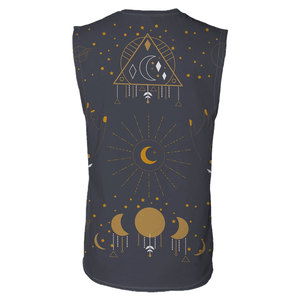 Venta al por mayor Venta caliente Sublimación Imprimir O-cuello Manga Menos Gimnasio Desgaste Hombres delgados Fitness Wear Camiseta - Product Image 6