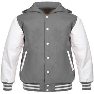 Chaqueta de Invierno de Béisbol para Hombre, Estilo Bomber de Poliéster con Tela de Lona y Decoración de Apliques - Product Image 3