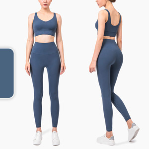 Vêtements personnalisés de créateur, ensembles de Yoga pour femmes, avec poche, Leggings de gymnastique serré - Product Image 1