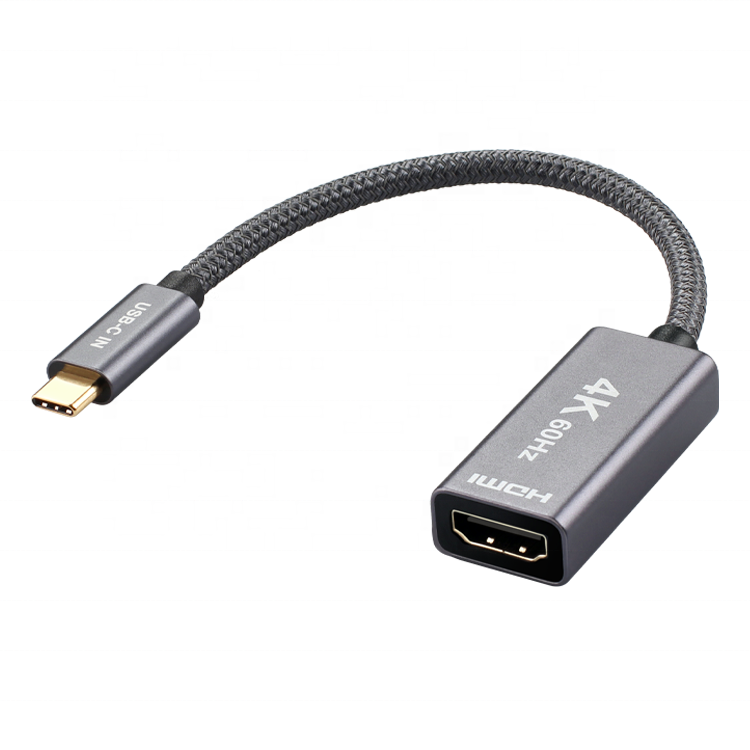 Кабель-адаптер ult-unite в нейлоновой оплетке, 20 см, 4K, 60 Гц, USB Type-C, HDMI