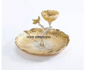 Bol de luxe en métal plaqué or très résistant avec support de designer unique Bol de qualité supérieure du fabricant indien - Product Image 4