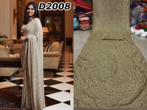 Saree ชุดแฟนซีออกแบบใหม่สไตล์บอลลีวูด,ชุดใส่ปาร์ตี้สำหรับสุภาพสตรีชุดใส่ในเทศกาล - Product Image 5