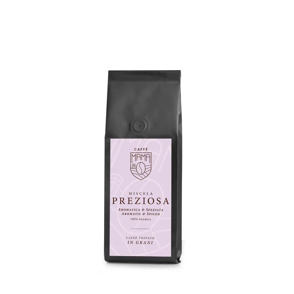 Высокое качество жареного кофе 100% Арабика в зернах 500gr метка частного назначения сервис свежий запас-m'ama Preziosa