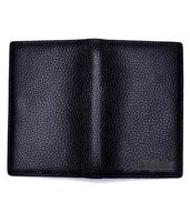 Funda de cuero PU con logotipo personalizado, tarjetero de identificación, BILLETERA, Color negro