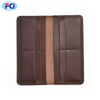 Portefeuille long pour homme en cuir véritable, pochette de marque, sac à main masculin