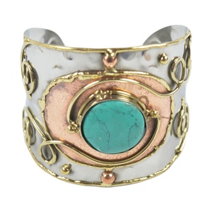 Bracelet en métal doré et argenté, bijou en forme d'helio, pour femme, manchettes à main, idéal pour la fête, le plein air - Product Image 2