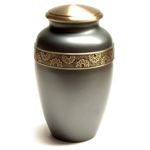 High Demanding Metallic Cremation Urn and <b>Keepsakes</b> Design With Engraving Work Black Enamel Antique Adult Urn for Sale - Product Image 5