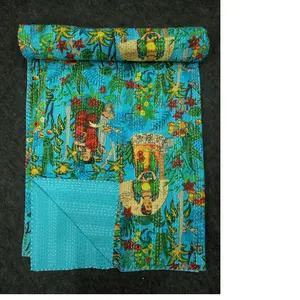 Custom Gedrukt Kantha Textiel, Kantha Gooit, Kantha Quilts Voor Home Decor Winkels