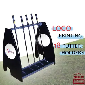 Wooden golf club putter driver shop custom designed organizers displays racks for store