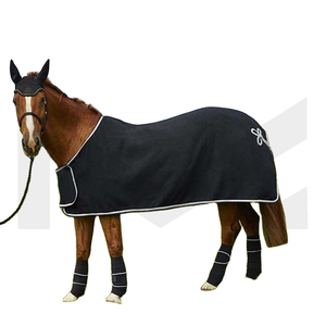 超热产品马蝇稳定地毯黑色马绒地毯定制高品质马毯用于Hors床单 - Product Image 1