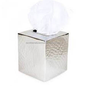 Feuilles Design nickelé cadeau de vacances boîte à mouchoirs créative couverture chambre hôtel commercial boîte à mouchoirs en métal en gros - Product Image 5