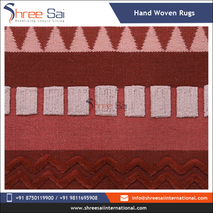 Nouveauté Tapis de sol indiens classiques 100% laine coton tissé à la main/tufté avec broderie technique voyage pique-nique approvisionnement en gros - Product Image 5