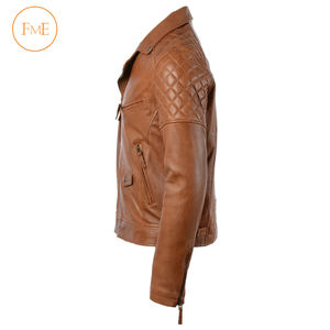 Chaqueta de Cuero PU Personalizada para Hombre, con Cuello Alto, Resistente al Viento, Modelo Nuevo, Chaqueta de Motociclista Informal de Lona, Venta al Por Mayor - Product Image 3