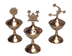 Quemador de Carbón Vegetal Decorativo de Latón y Quemador de Resina para Incienso, Juego de Quemadores de Perfumería Hechos a Mano, Juego de Tres Quemadores de Aromaterapia - Product Image 2