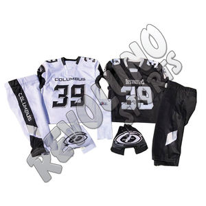 Uniforme de football américain par sublimation maillots de football confortables sublimés à séchage rapide ensemble de gants vêtements de haute qualité en gros - Product Image 5