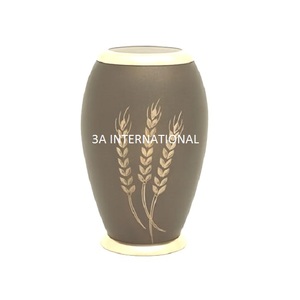 American Style Brown Adult Human <b>Ashes</b> Urn Set 2-piece Funeral Service Cremation Equipment Finished Urns by American Urn - Product Image 1