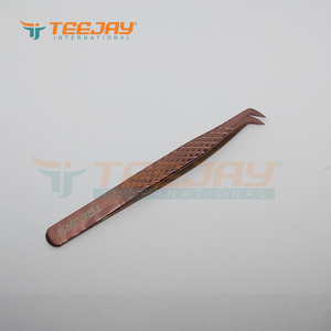 Pinzas de extensión de pestañas profesionales, titanio, oro rosa, volumen, levantamiento de pestañas postizas, herramientas de belleza - Product Image 2