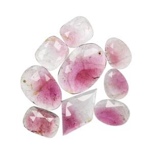 Natural Bio turmalina pera corte facetado forma elegante cabujón rebanadas de piedras preciosas sueltas 13x10mm-24x16mm 45 quilates lote fabricación de joyas - Product Image 5