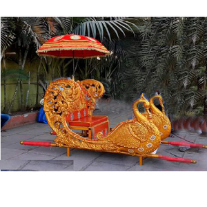 ออกแบบอินเดียเจ้าสาวEntranceนกยูงDoliงานแต่งงานนกยูงสไตล์เจ้าสาวEntry Doliล่าสุดGolden Palkiสำหรับงานแต่งงานEntrance - Product Image 1