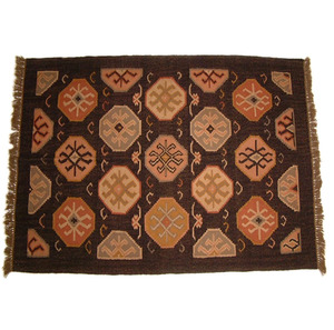 Alfombra de lana de yute de primera calidad con elemento decorativo elegante de aspecto vintage antiguo para sala de estar alfombras y juegos duraderos - Product Image 5