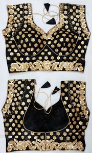 Tenue de soirée de créateur à manches longues ou à manches attachées à l'intérieur de la bordure en dentelle brodée et travail de la pierre grande taille et toutes les couleurs Surat Ethnic - Product Image 6