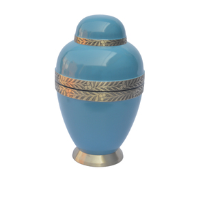 Decor Multiple Colored and Painted Finishing Design Cremation Urns With Best Quality Brass Metal Design Human Ashes Funeral Urns - Product Image 4