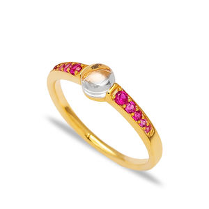 ยอดนิยมทับทิมเพทายอินเทรนด์การออกแบบที่ชัดเจนอีพ็อกซี่หิน925เงินสเตอร์ลิงคลัสเตอร์แหวนเครื่องประดับ - Product Image 1