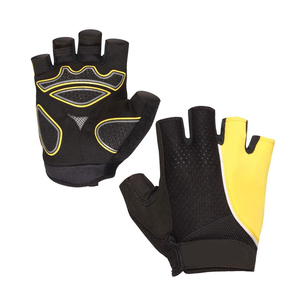 Guantes de Ciclismo de medio dedo personalizados de alta calidad para carreras de bicicletas Material de cuero a prueba de viento - Product Image 4