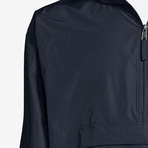 Custom 100% Nylon <b>Half</b> <b>Zip</b> Windbreaker <b>Jacket</b> Hood Waterproof Plus Size Casual Style Cotton Filling Washed Sheep Zipper Closure - Product Image 2