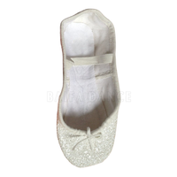 Chaussures de ballet souples en cuir doré de conception personnalisée pour femmes chaussures de danse plates confortables