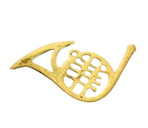 Trompeta de METAL para decoración navideña, ornamento colgante de alta calidad, decoración de árbol de Navidad - Product Image 1