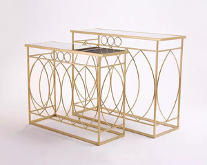 Espejo decorativo de metal con diseño de hojas para mesa de centro, para decoración del hogar. - Product Image 2