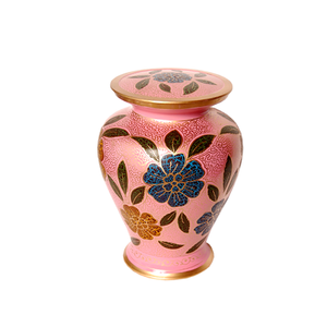 Urnas de cremación de latón de diseño fantástico con urnas de cenizas humanas de tamaño personalizado de Color rosa de calidad de lujo de la India - Product Image 1