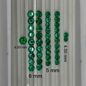 ธรรมชาติได้รับการสอบเทียบ4.50มิลลิเมตรถึง6.50มิลลิเมตรรอบแซมเบียมรกตด้านบนที่มีคุณภาพจำนวนมากโดย Sadiya นานาชาติ - Product Image 2