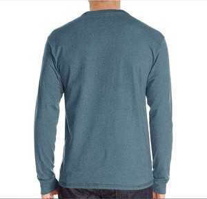 <b>Men's</b> Cotton Henley Big and Tall Carbon Long Sleeve Jersey Henley <b>Shirt</b> Cotton Henley Ultra-soft 4-way <b>Stretch</b> - Product Image 6