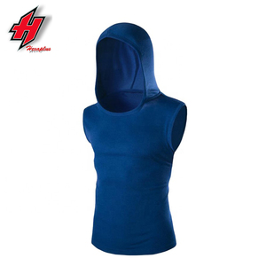 Premium Quality <b>Hoodie</b> Soft Jacket <b>Sleeveless</b> 100% Cotton Plain Weave Logo Customized Gym <b>Sleeveless</b> <b>Hoodie</b> - Product Image 6