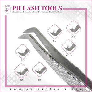 Pinzas de extensión de pestañas de alta calidad, diseño de corte de diamante, herramientas de aplicación de pestañas postizas, gran oferta, herramientas de maquillaje - Product Image 3