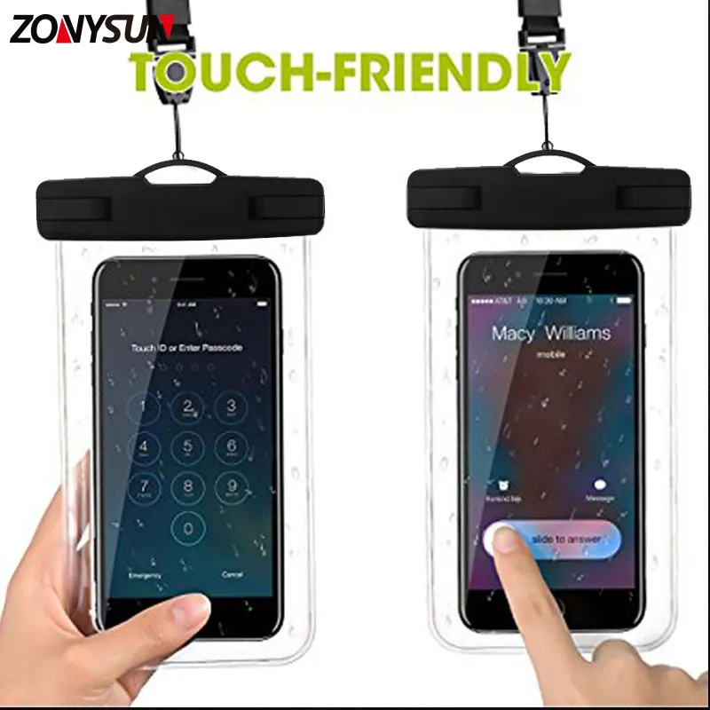 Bolsa impermeável para celular, saco de viagem para telefone móvel, capa de celular, banheiro, logotipo personalizado, à prova d'água