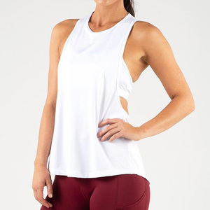 Pink Color Women's Tank <b>Tops</b> For Active Wear And Fitness Summer Gym Workout Vest Cotton Running Singlet With Cross Strops - Product Image 6