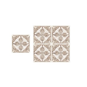 Carreaux de sol en porcelaine 40x40cm en céramique design traditionnel de fleurs - Product Image 3