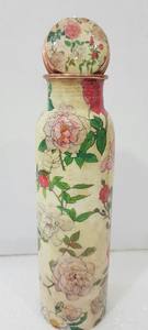 Bouteille d'eau en cuivre 2L avec couvercle à boire direct Revêtement anti-corrosion écologique Accessoire d'extérieur pour la course à pied Adultes - Product Image 2