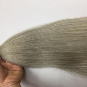 Wholesale Cuticle Aligned Virgin Raw Double Drawn Bulk Vietnamese Bone Straight Silver Color Human Hair Weave - Product Image 4