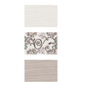 Carreaux muraux décoratifs en céramique brillante de couleur claire et grise 300x450mm - Product Image 4