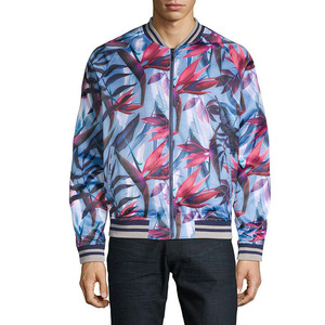 Custom Designed Adult Unisex Bomber <b>Jacket</b> Stand Collar Zipper Closure Sublimated Print Casual Style Waterproof Cotton Windproof - Product Image 6