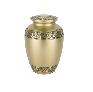 Urna de Metal funeraria para adultos, urna de cremación humana antigua de latón, de fabricante fiable - Product Image 1