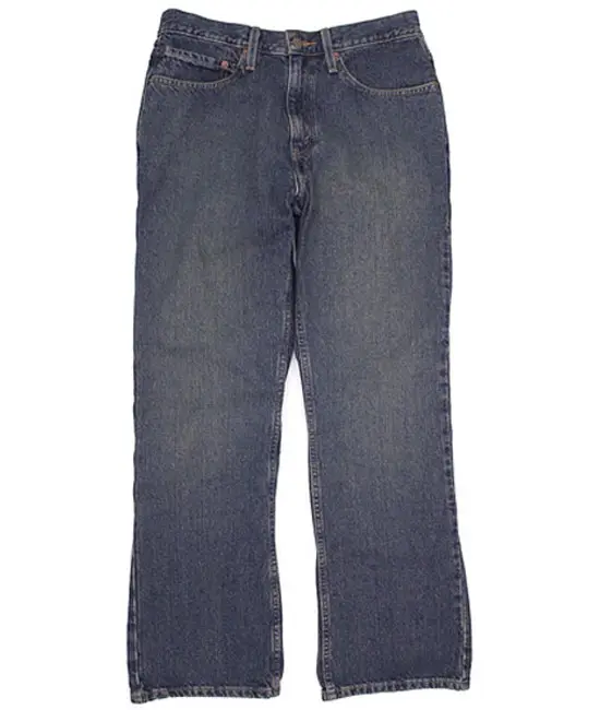 Relaxado Fit denim Jeans Calças dos homens de Inicialização. Baixo crescimento Senta-se baixa na cintura Ampla perna solta com 21-polegadas de abertura