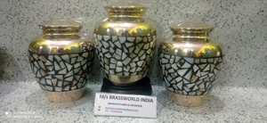 Brassworld อินเดียใหม่สไตล์ใหม่ทองเหลืองและแม่ของมุกอุปกรณ์ศพ - Product Image 2