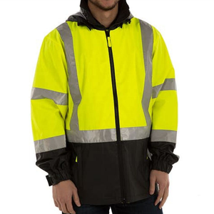 Vestes de Softshell de sécurité de bande réfléchissante de couleur noire jaune pour les hommes - Product Image 2