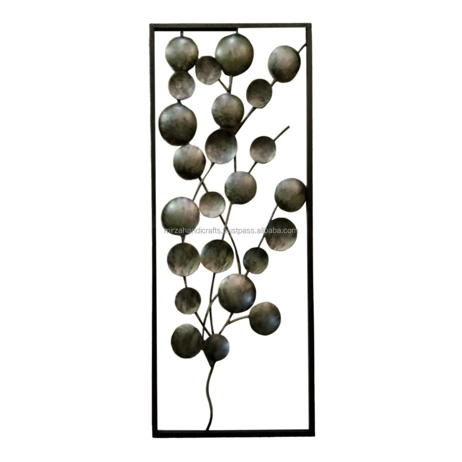 Trend ing und einzigartige zeitgenössische Eisen abstrakte Baum gerahmte Wand dekoration aus hochwertigem Metall Schwarz Farbe dekorativ Fertig