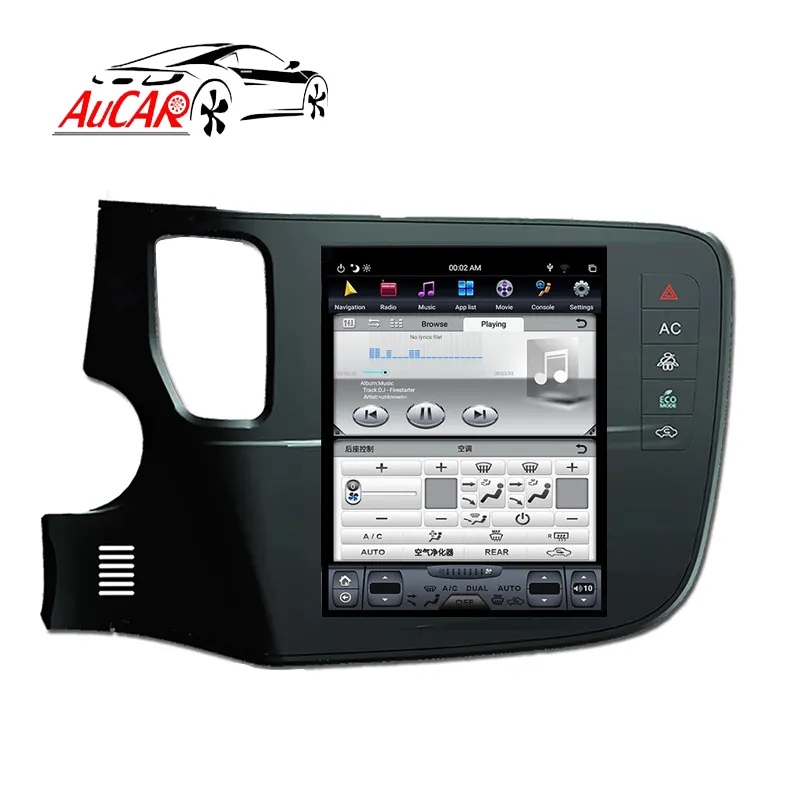 AuCar — autoradio 10.4 ", Android 9, Navigation GPS, lecteur multimédia DVD, vidéo, pour voiture Mitsubishi Outlander (2014, 16)